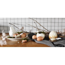 Skorupka Jajka Ceramiczna Brązowa, Ozdoba na Wielkanoc, Skandynawski Styl